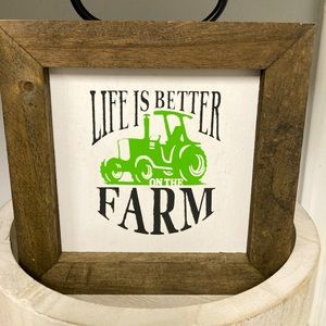 Farmhouse Shelf Sitter / Tiered Tray Decor- Life is Better on the Farm
